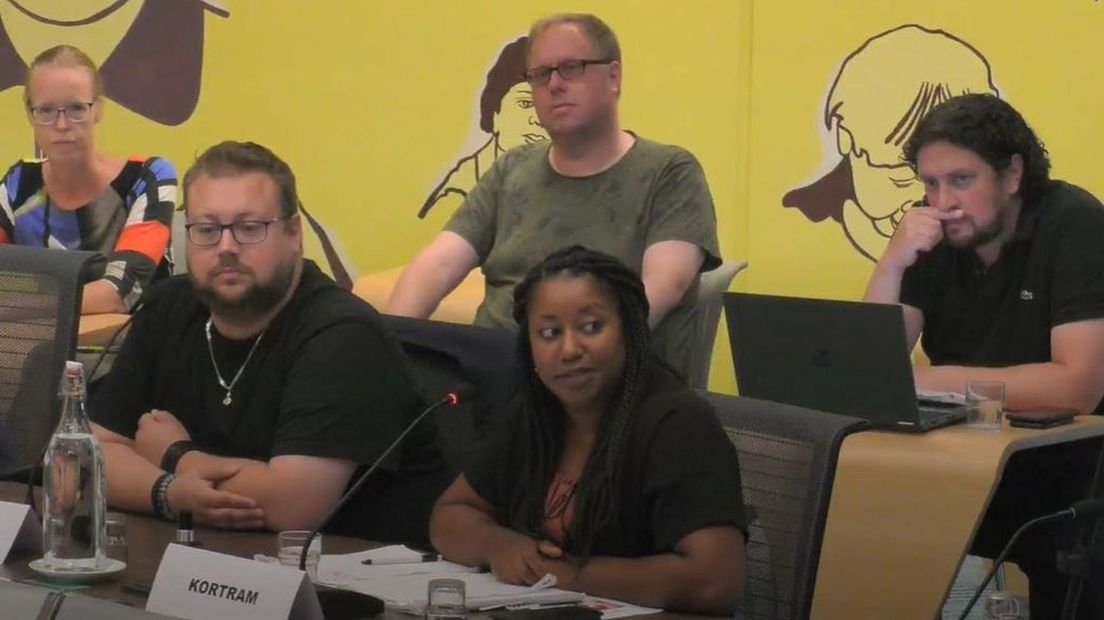 Ouders Rico Kreijne en Ilain Kortram bij het Arnhemse raadsdebat.