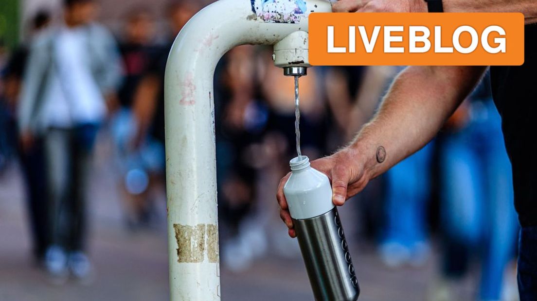Een gratis waterpunt in Nijmegen tijdens de Vierdaagsefeesten