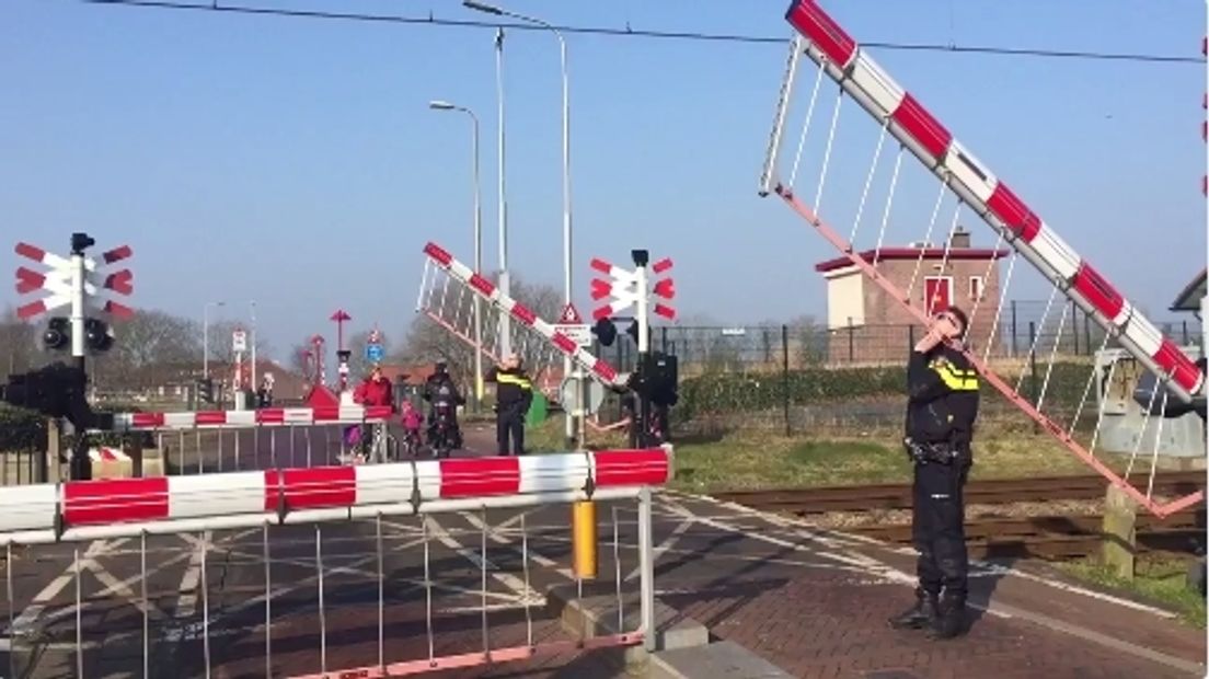 De spoorbomen gaan niet meer open.