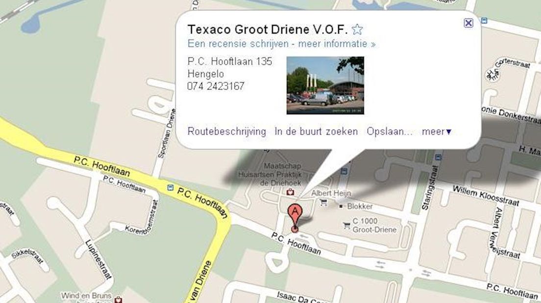 Tankstation GoogleMaps lokatie