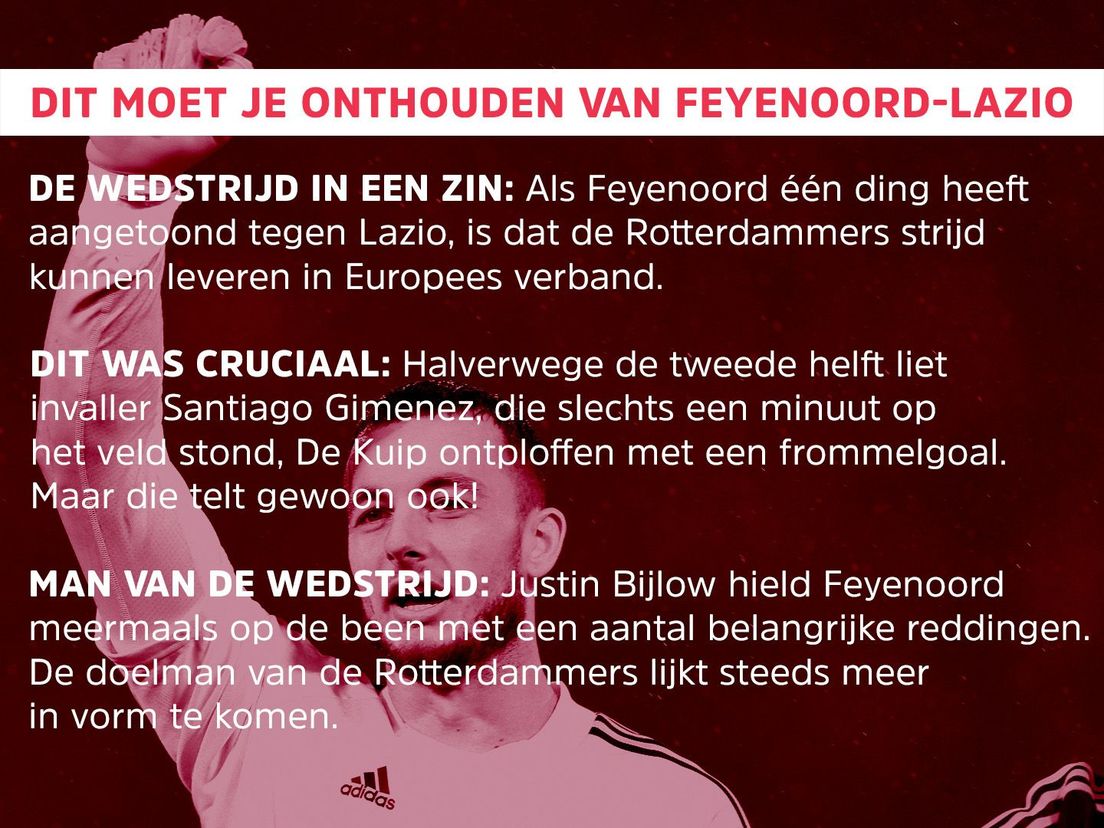 Dit moet je onthouden van Feyenoord-Lazio