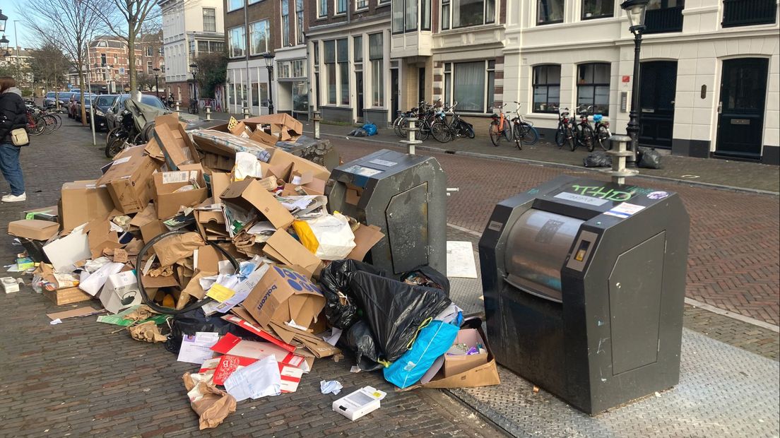 Ook het oud papier werd niet opgehaald.