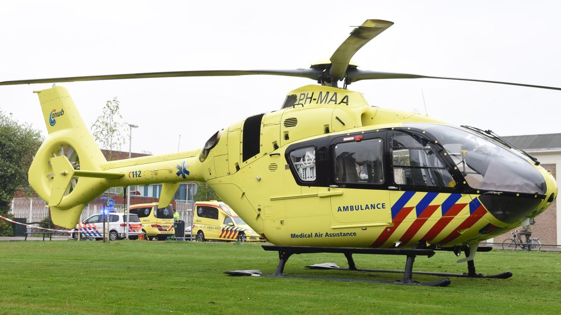 Er werd ook een traumahelikopter opgeroepen