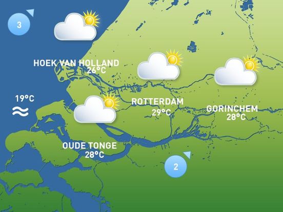 Malaise Wieg Cadeau Het weer van vandaag: temperatuur richting 30 graden - Rijnmond