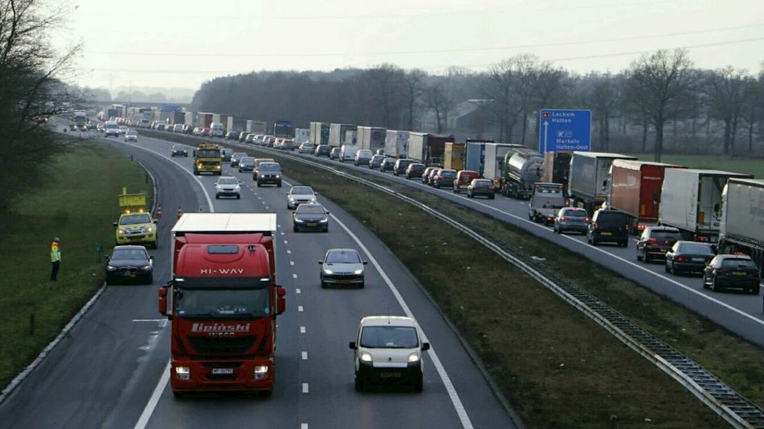 File op A1 bij Rijssen