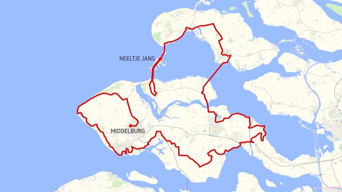 De route van de 1e editie van de Tacx Pro Classic