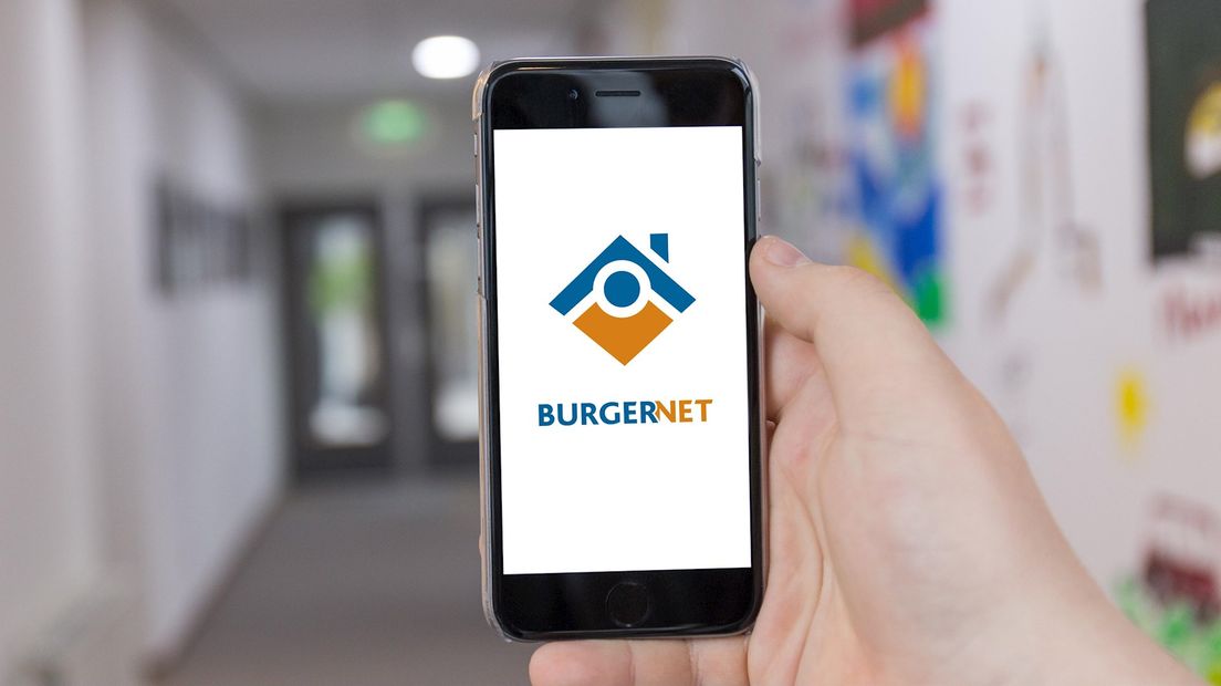 Burgernet (logo op mobiel)