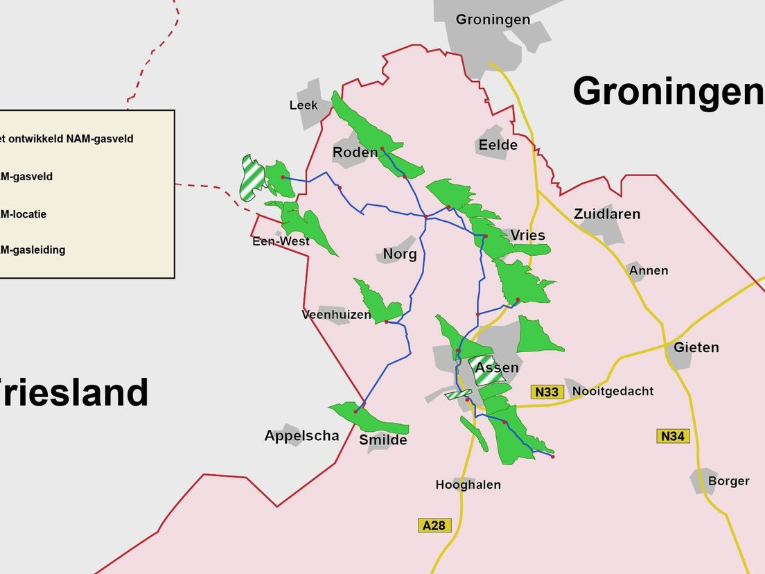 De NAM wil gas winnen uit deze velden in Noord-Drenthe (Rechten: RTV Drenthe / Jörn Reuvers)