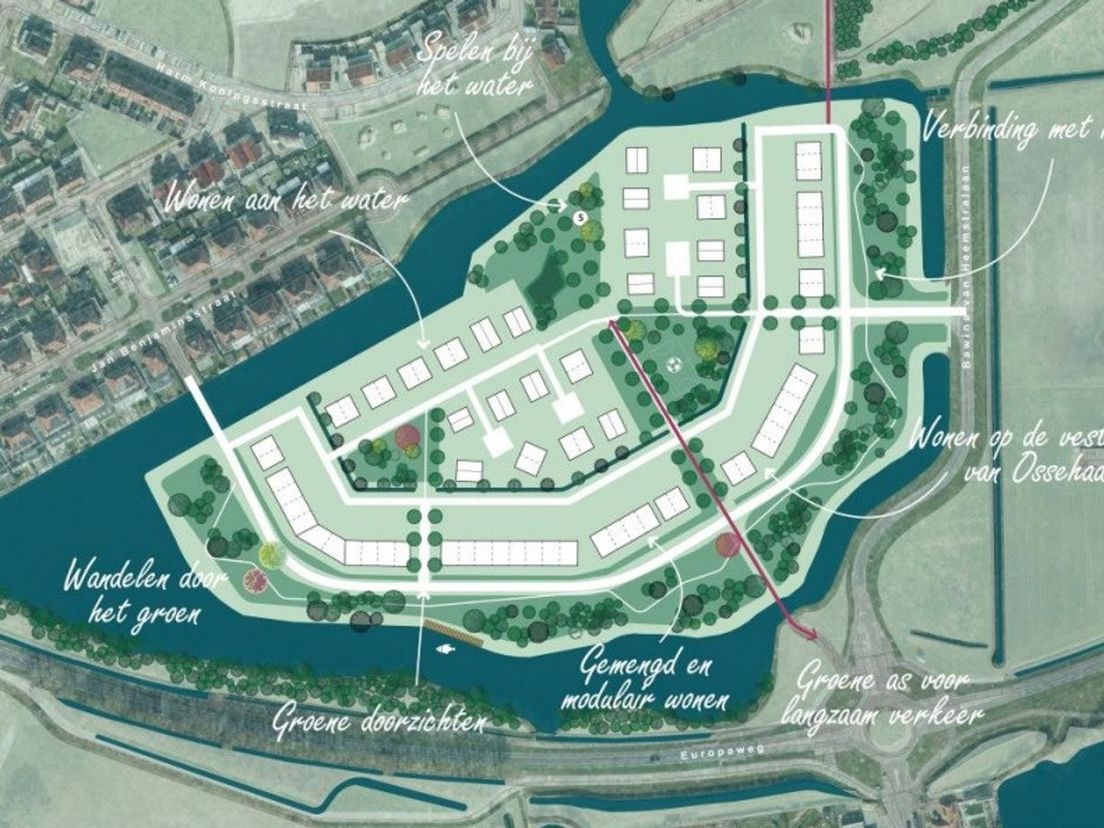 Concept 3 voor de nieuwbouw wijk Ossehaar C in Coevorden