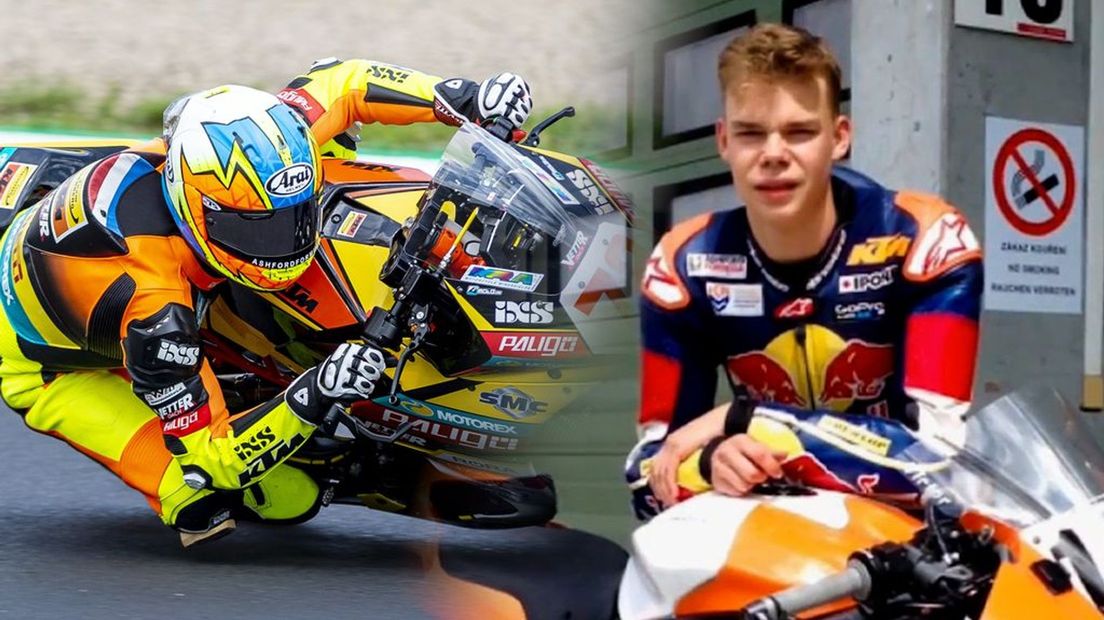 De overleden motorcoureur Victor Steeman (22) uit Lathum.
