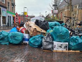 Steeds meer afval in het centrum van Utrecht, markten gaan gewoon door