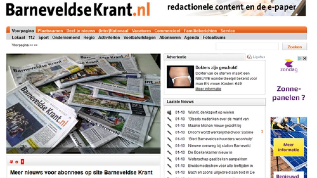 Barneveldse Krant deels achter digitale muur
