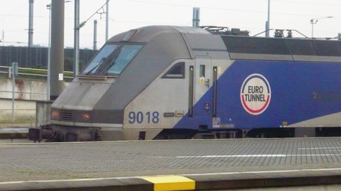 Voorzijde van een Eurotunnel-trein