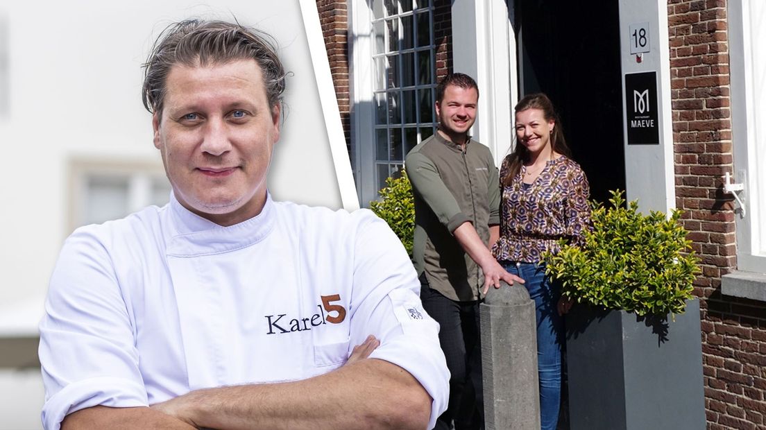 Leon Mazairac (l) van Karel V en Tommy Janssen en Vera Voorend van Maeve