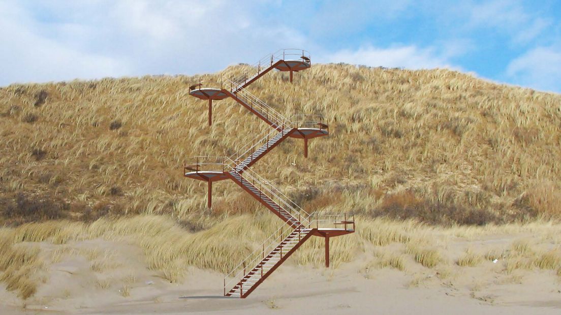 Zweven trappen met platforms
