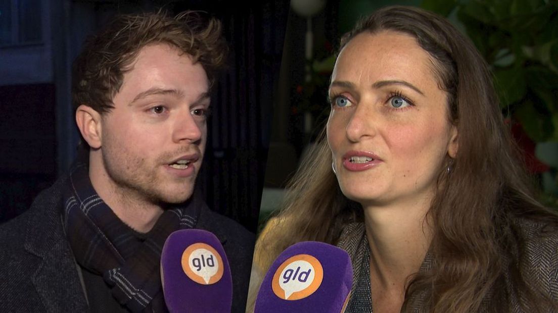 Statenleden Jan Daenen en Celine Berserik.