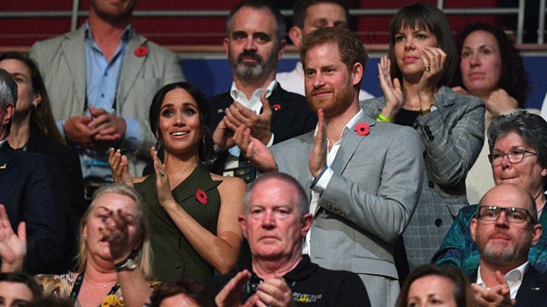 Prins Harry en Meghan Markle bij sluitingsceremonie Invictus Games in Sydney.