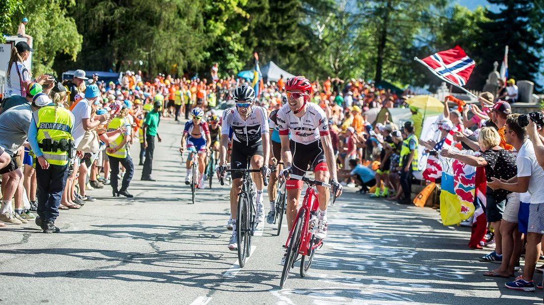 Bauke Mollema beklimt de Alpe d'Huez