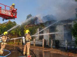 Woonboerderij in Oudenhoorn verwoest, paarden op tijd gered