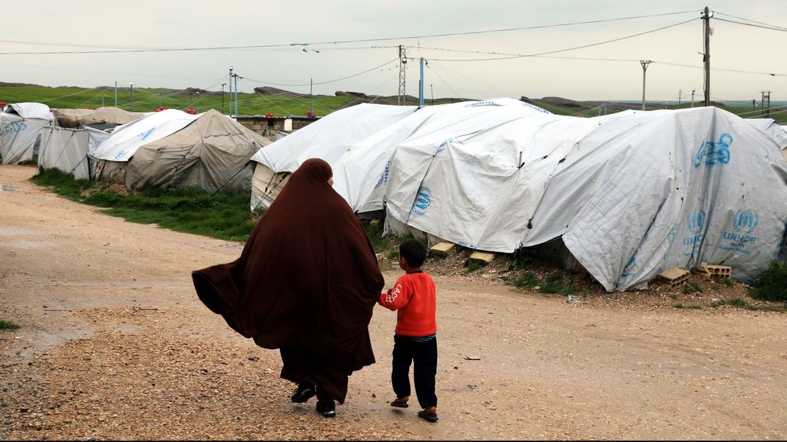 Een vluchtelingenkamp in Syrië