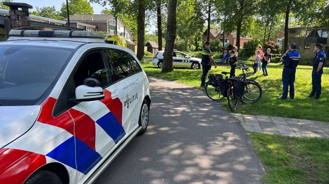 Het fietspad waar de vrouw gewond raakte.